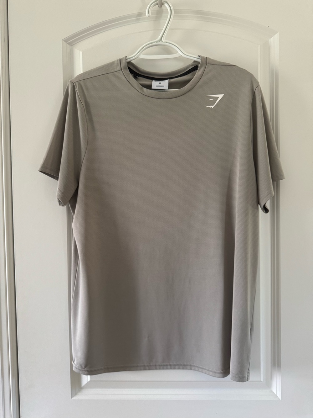 Gymshark Menโs Short Sleeve Training Tee - Taupe Gray